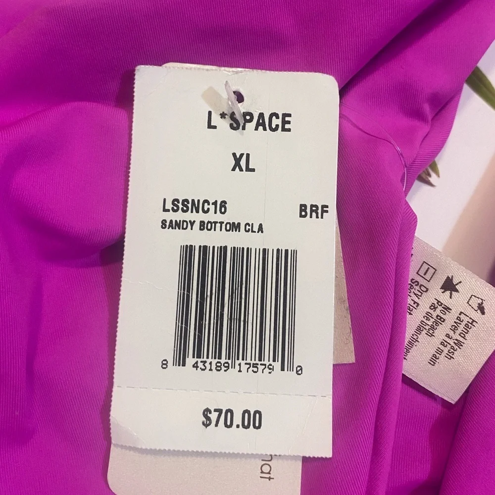 L*Space Sandy Bikini Bottom Classic, Bright Fuchsia,‎ X-Large, NWT, Brand New